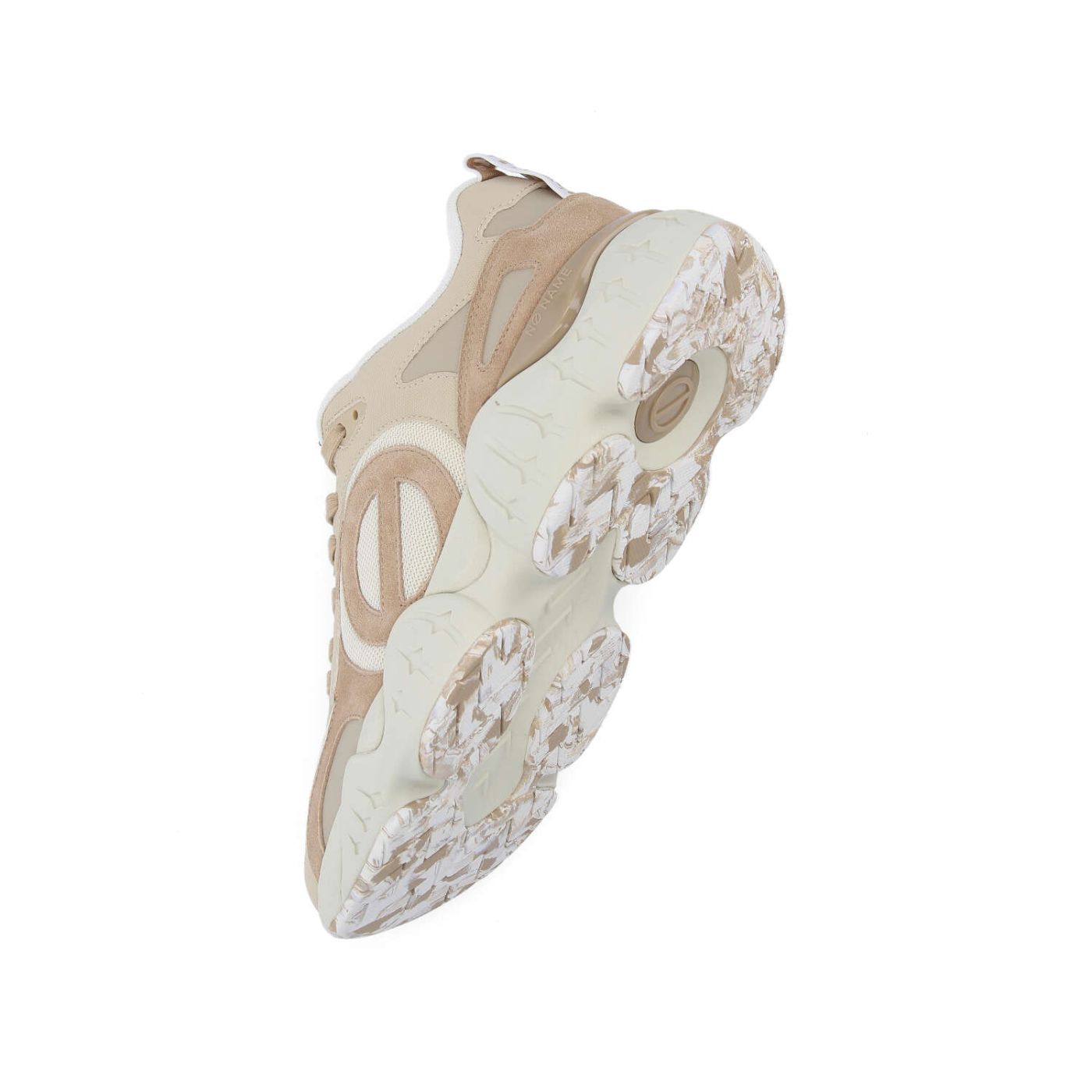 KRAZEE RUNNER M - KNIT/STAMP/STAM - BIANCO SPORCO/ROSA CHIARO